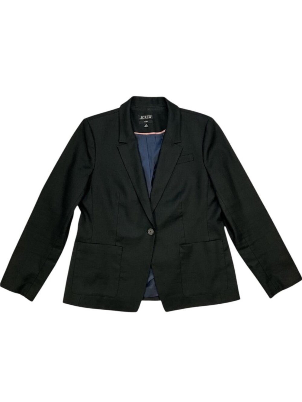 J Crew Helena Blazer 14 Linen Blend Black - Picture 13 of 13